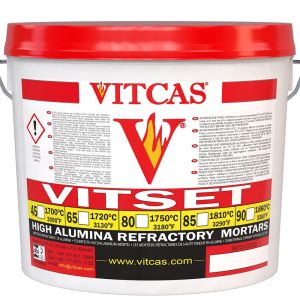 Vitset 80 készre kevert tűzálló habarcs 1750 °C